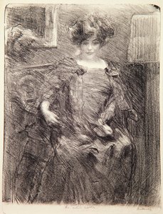 アーティストの母（リトグラフ） 作： Albert de Belleroche